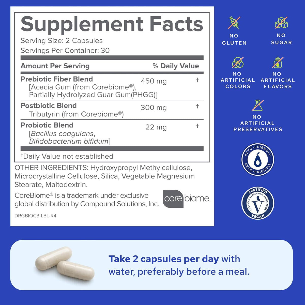 Gundry MD Bio Complete 3, 3-in-1 Probiotics, Pre & Postbiotics, 30 Servings
